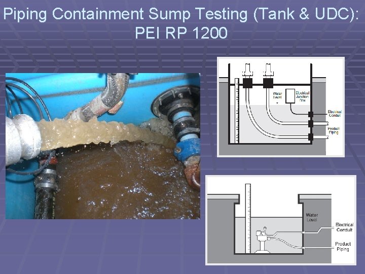 Piping Containment Sump Testing (Tank & UDC): PEI RP 1200 