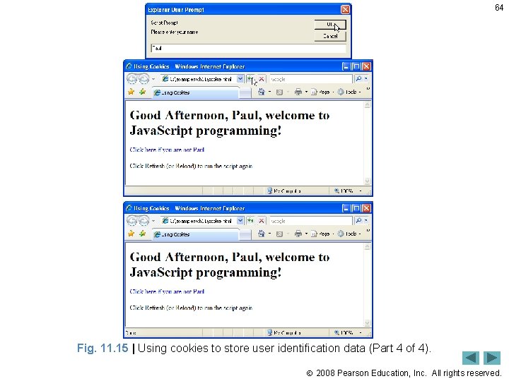 64 Fig. 11. 15 | Using cookies to store user identification data (Part 4