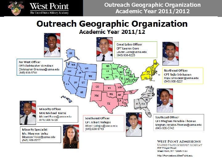 Outreach Geographic Organization Academic Year 2011/2012 