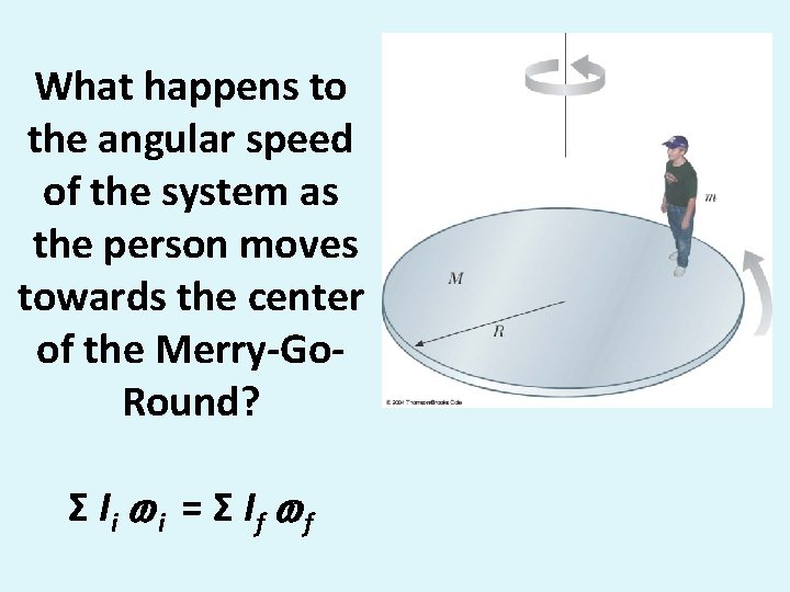 What happens to the angular speed of the system as the person moves towards