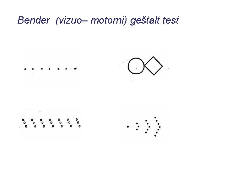 Bender (vizuo– motorni) geštalt test 