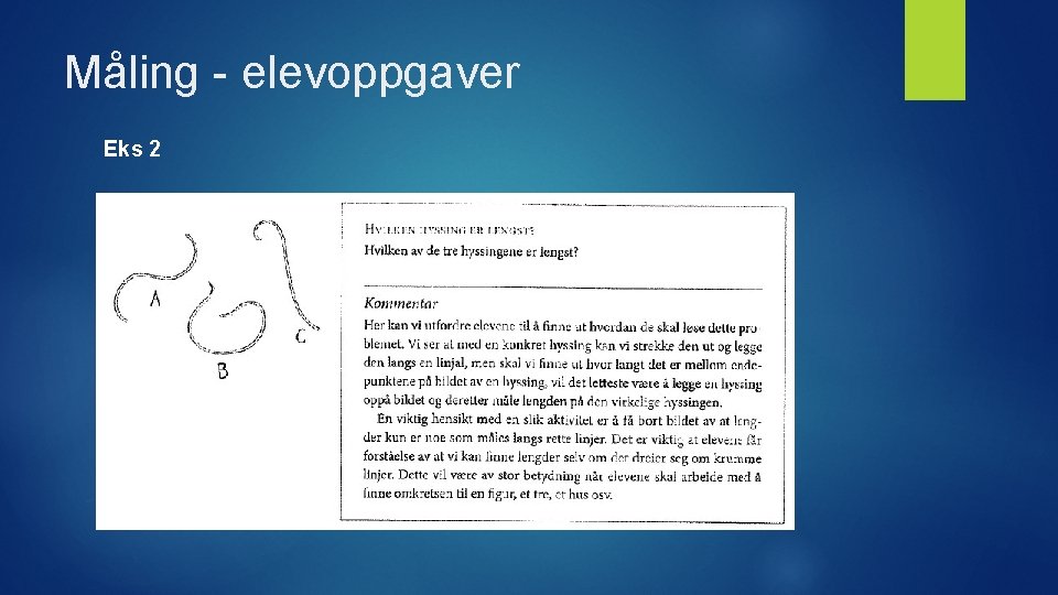 Måling - elevoppgaver Eks 2 