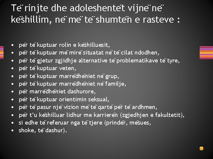 Te rinjte dhe adoleshente t vijne ne ke shillim, ne me te shumte n