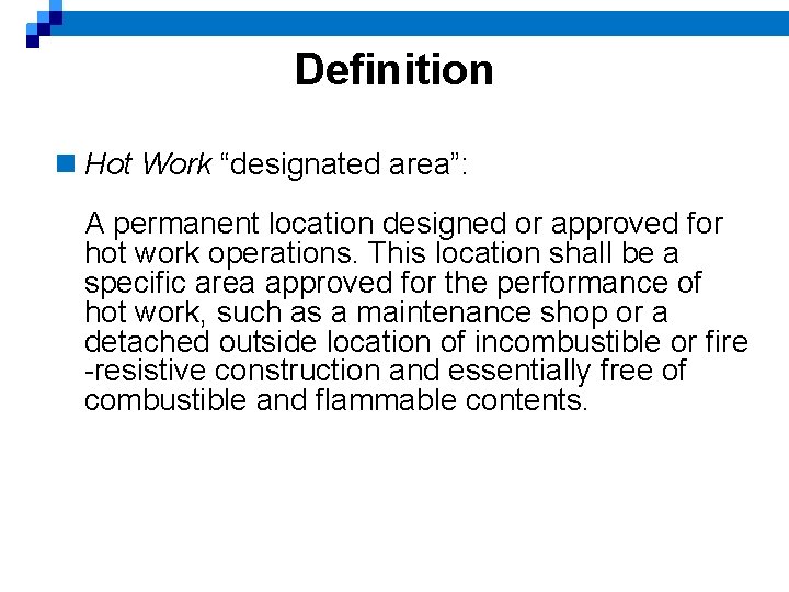 Lumbermens Underwriting Alliance Hot Work Program Employee Presentation
