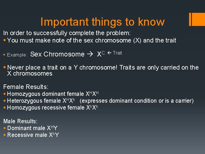 Important things to know In order to successfully complete the problem: § You must