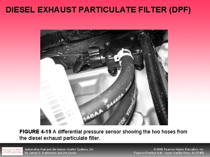 DIESEL EXHAUST PARTICULATE FILTER (DPF) FIGURE 4 -19 A differential pressure sensor showing the