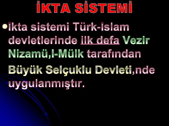 İKTA SİSTEMİ l 