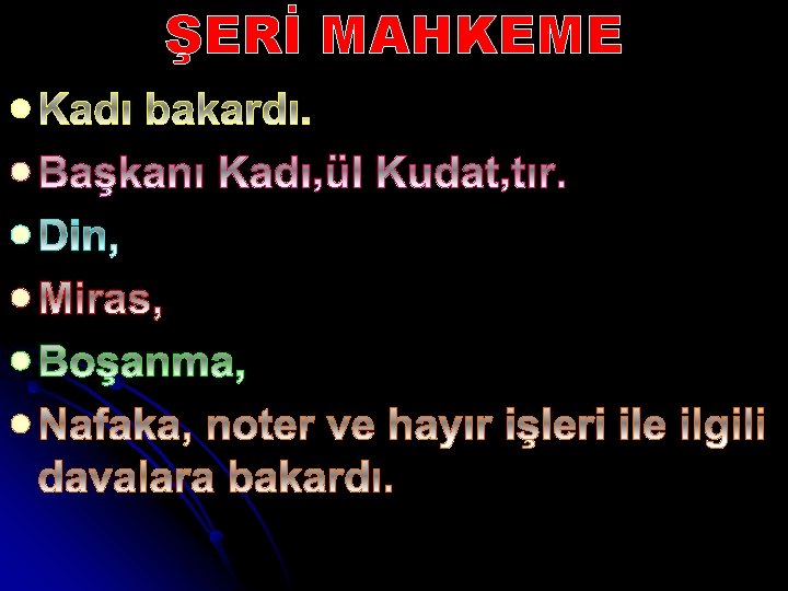 ŞERİ MAHKEME l l l 