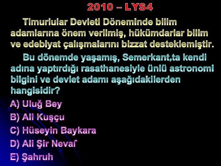 2010 – LYS 4 