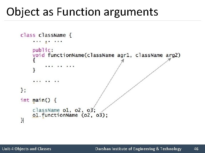 Object as Function arguments I like C++ so much I like Rupesh sir Unit-4