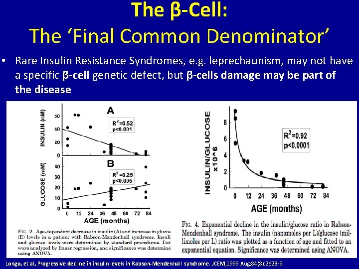 The β-Cell: The ‘Final Common Denominator’ • Rare Insulin Resistance Syndromes, e. g. leprechaunism,