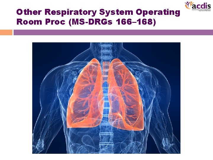 Other Respiratory System Operating Room Proc (MS-DRGs 166– 168) 