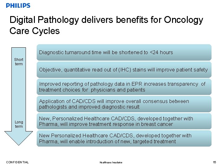 Digital Pathology delivers benefits for Oncology Care Cycles Diagnostic turnaround time will be shortened