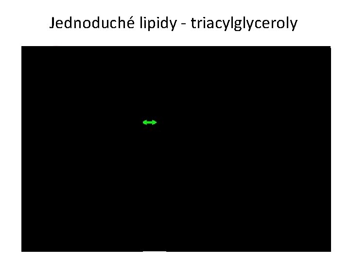Jednoduché lipidy - triacylglyceroly 