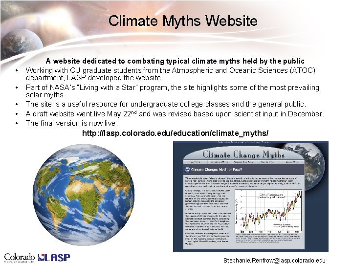 Climate Myths Website • • • A website dedicated to combating typical climate myths