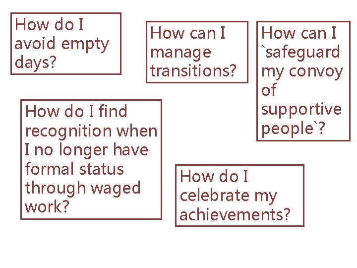 How do I avoid empty days? How can I manage transitions? How do I