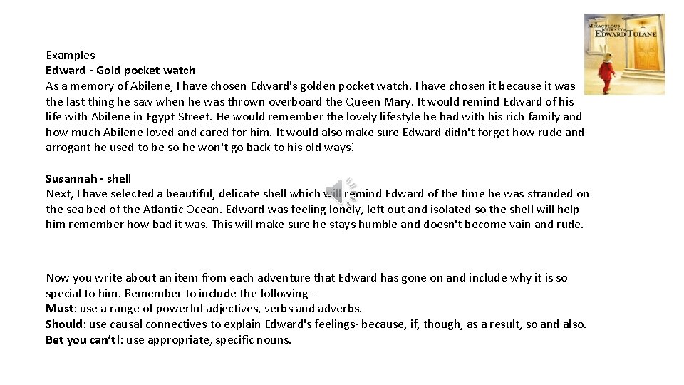 Examples Edward - Gold pocket watch As a memory of Abilene, I have chosen