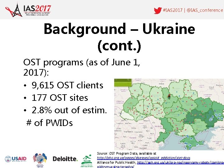 #IAS 2017 | @IAS_conference Background – Ukraine (cont. ) OST programs (as of June