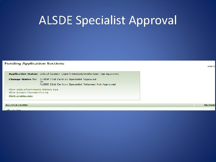 ALSDE Specialist Approval 