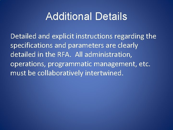 Additional Details Detailed and explicit instructions regarding the specifications and parameters are clearly detailed