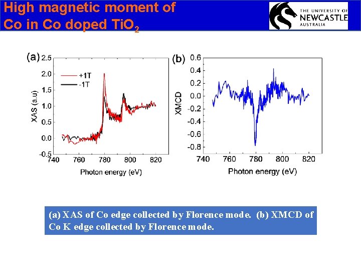 High magnetic moment of Co in Co doped Ti. O 2 (a) XAS of