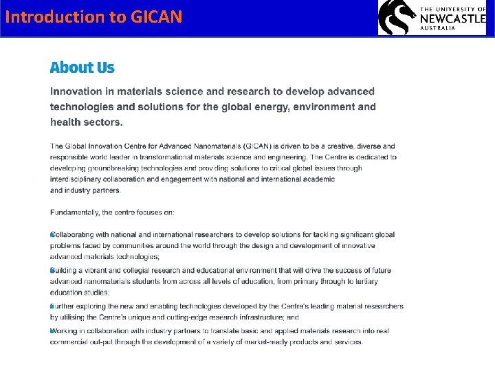 Introduction to GICAN 