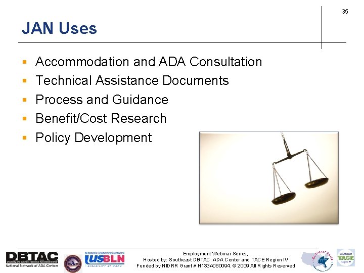 35 JAN Uses § Accommodation and ADA Consultation § Technical Assistance Documents § Process
