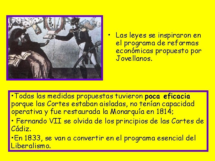  • Las leyes se inspiraron en el programa de reformas económicas propuesto por