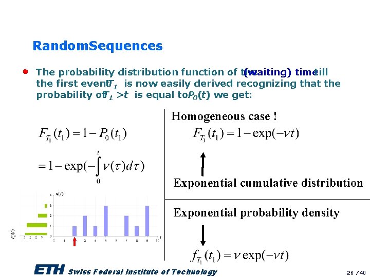 Random. Sequences • The probability distribution function of the (waiting) timetill the first event.