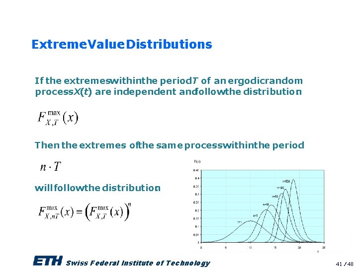 Extreme. Value Distributions If the extremeswithinthe period T of an ergodicrandom process. X(t) are
