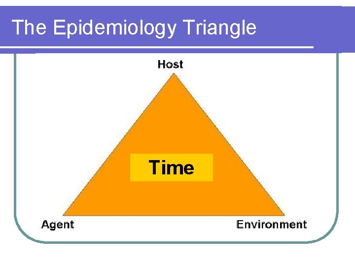 The Epidemiology Triangle Time 