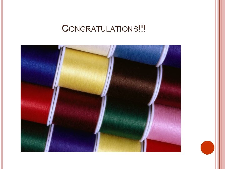 CONGRATULATIONS!!! 