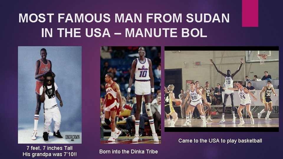 MOST FAMOUS MAN FROM SUDAN IN THE USA – MANUTE BOL Came to the