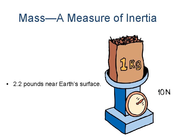 Mass—A Measure of Inertia • 2. 2 pounds near Earth’s surface. 