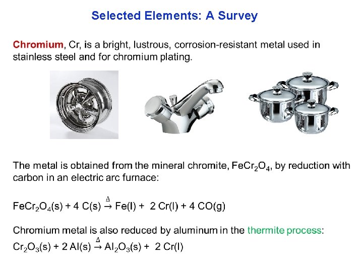 Selected Elements: A Survey 