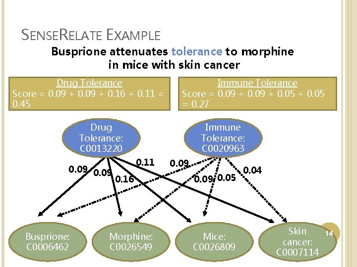 SENSERELATE EXAMPLE Busprione attenuates tolerance to morphine in mice with skin cancer Drug Tolerance