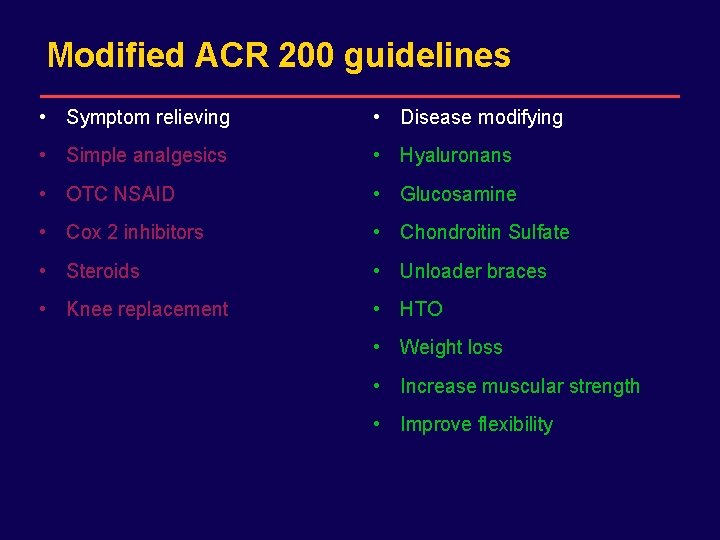 DRAFT for internal Sanofi-Synthelabo use only. Not for distribution. Modified ACR 200 guidelines •