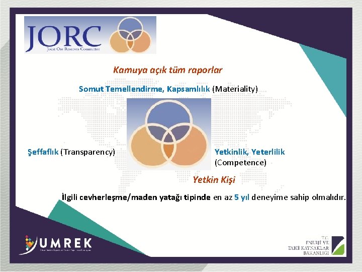 Kamuya açık tüm raporlar Somut Temellendirme, Kapsamlılık (Materiality) Şeffaflık (Transparency) Yetkinlik, Yeterlilik (Competence) Yetkin