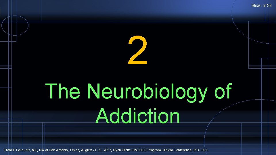 Slide of 38 2 The Neurobiology of Addiction From P Levounis, MD, MA at