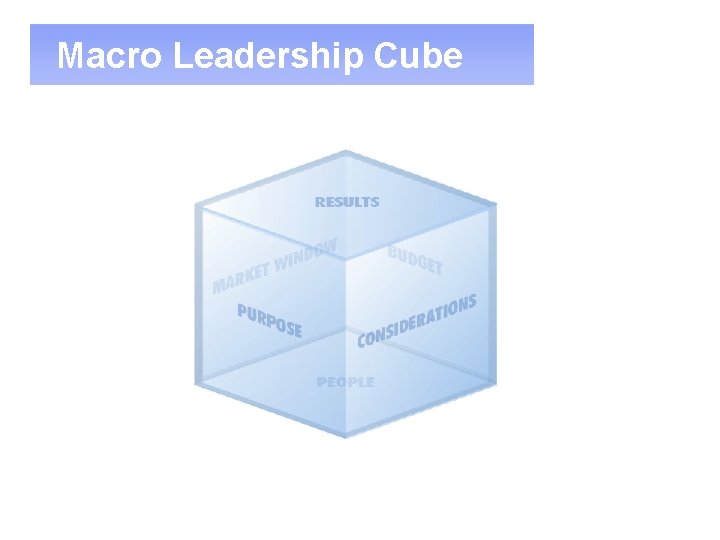 Macro Leadership Cube 