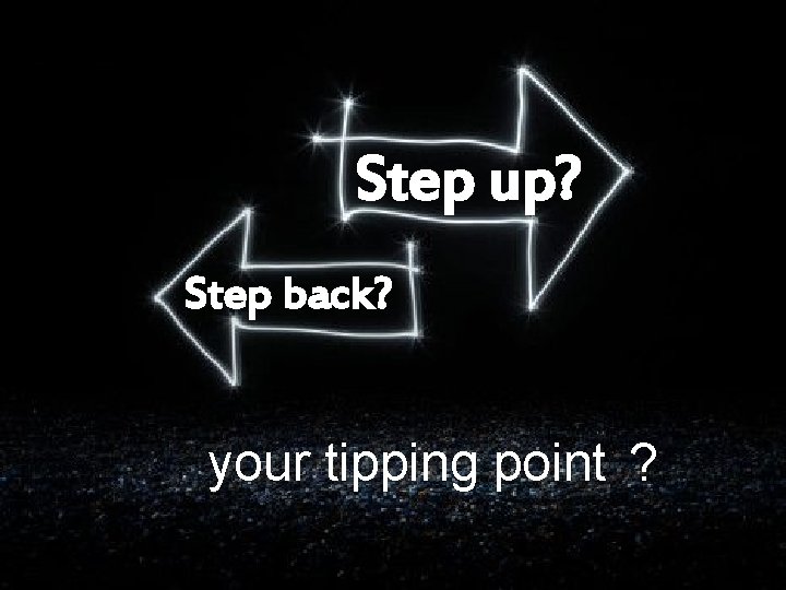 Step up? § On both sides of the business model Step back? your tipping
