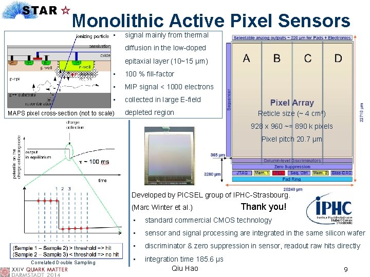 Monolithic Active Pixel Sensors • signal mainly from thermal diffusion in the low-doped epitaxial