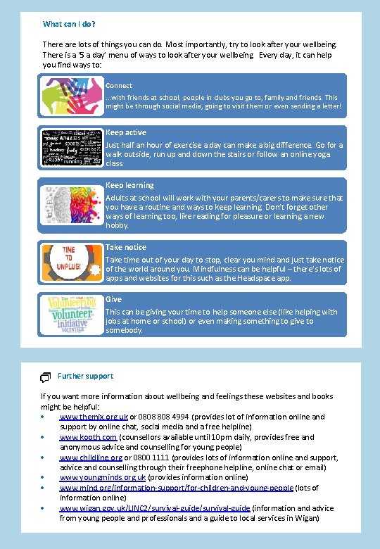 What can I do? There are lots of things you can do. Most importantly,