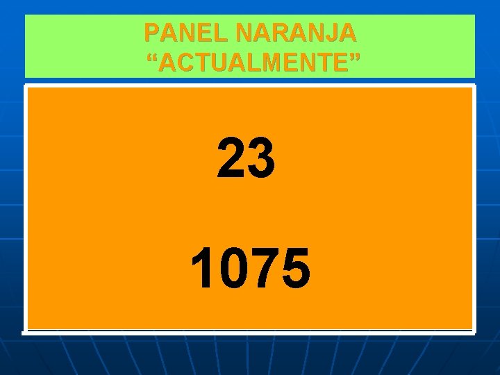 PANEL NARANJA “ACTUALMENTE” 23 1075 