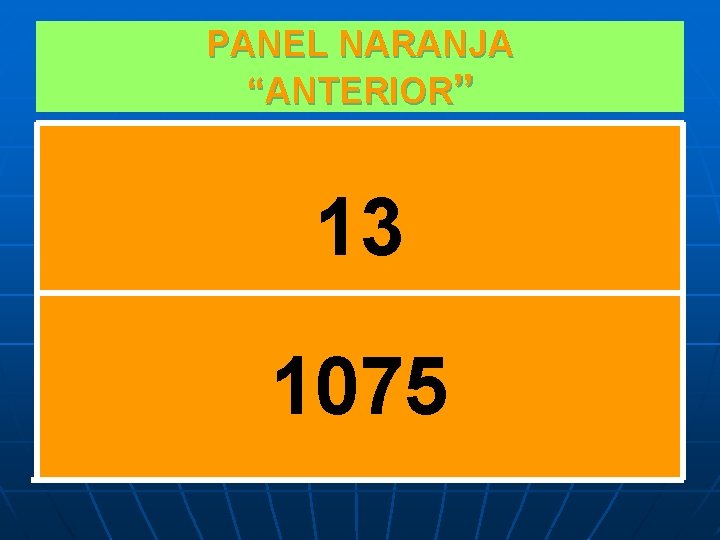 PANEL NARANJA “ANTERIOR” 13 1075 