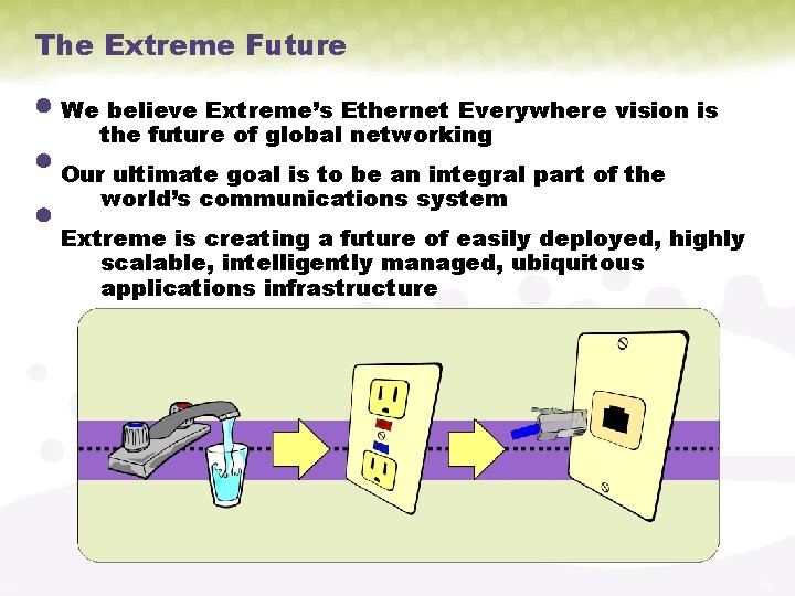 The Extreme Future We believe Extreme’s Ethernet Everywhere vision is the future of global