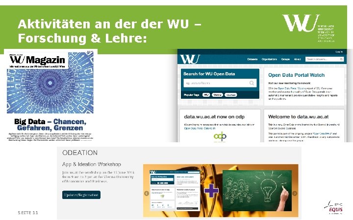 Aktivitäten an der WU – Forschung & Lehre: SEITE 11 