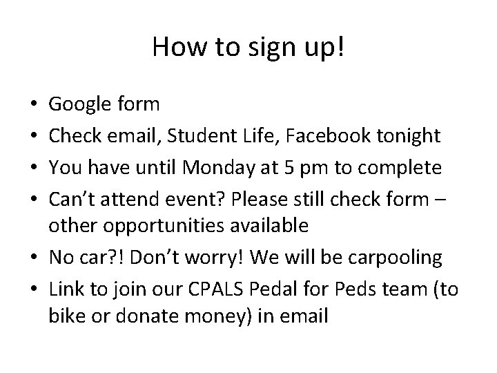 How to sign up! Google form Check email, Student Life, Facebook tonight You have