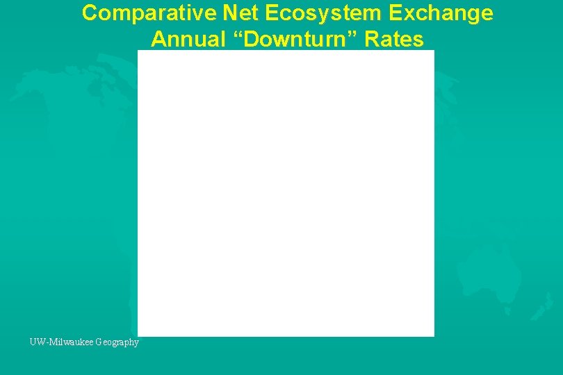 Comparative Net Ecosystem Exchange Annual “Downturn” Rates UW-Milwaukee Geography 