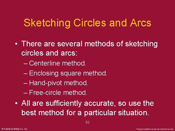 Sketching Circles and Arcs • There are several methods of sketching circles and arcs: